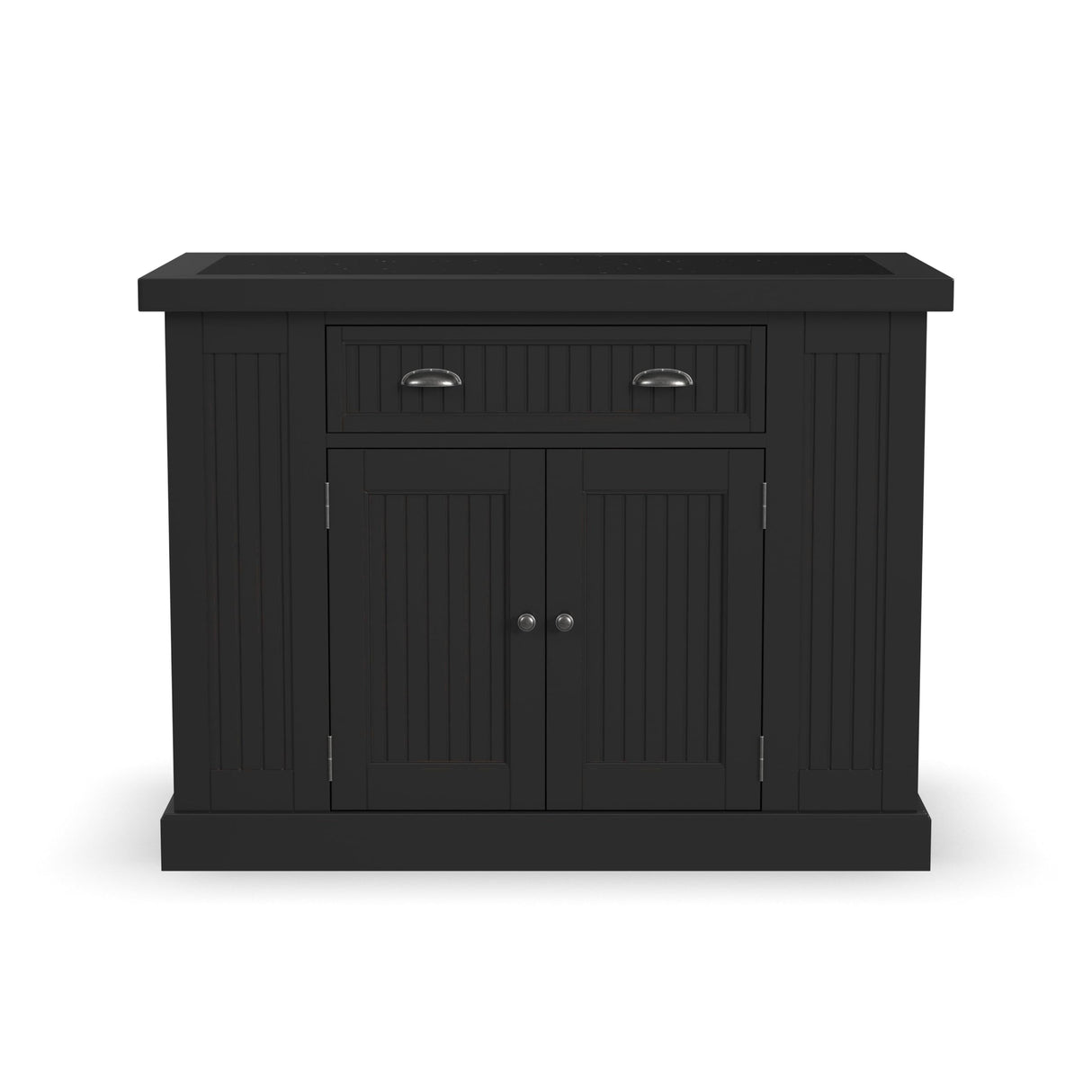 Nantucket Distressed Black Kitchen Island by Home Styles homestyles