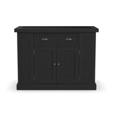 Nantucket Distressed Black Kitchen Island by Home Styles homestyles