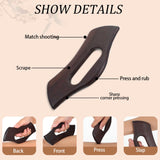 Nogeqi Wooden Lymphatic Drainage Massager, Wood Therapy Massage Tools, Body Gua Sha Tool, Manual Massage Scraper Tool, Muscle Scraper Tool for Anti Cellulite and Relieve Muscle Fatigue Nogeqi
