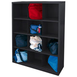 Sandusky Lee IC00461866-09 Heavy Duty Welded All Steel Cubby Storage Cabinet with 12 Sections, 46" Depth x 18" Width x 66" Height, Black Sandusky