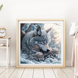DPDAKIT Diamond Art Kits for Adults, Wolf Diamond Painting Kits for Beginner, 5D DIY Round Full Gem Art Crafts for Home Wall Decor Gift, 12x12inch DPDAKIT