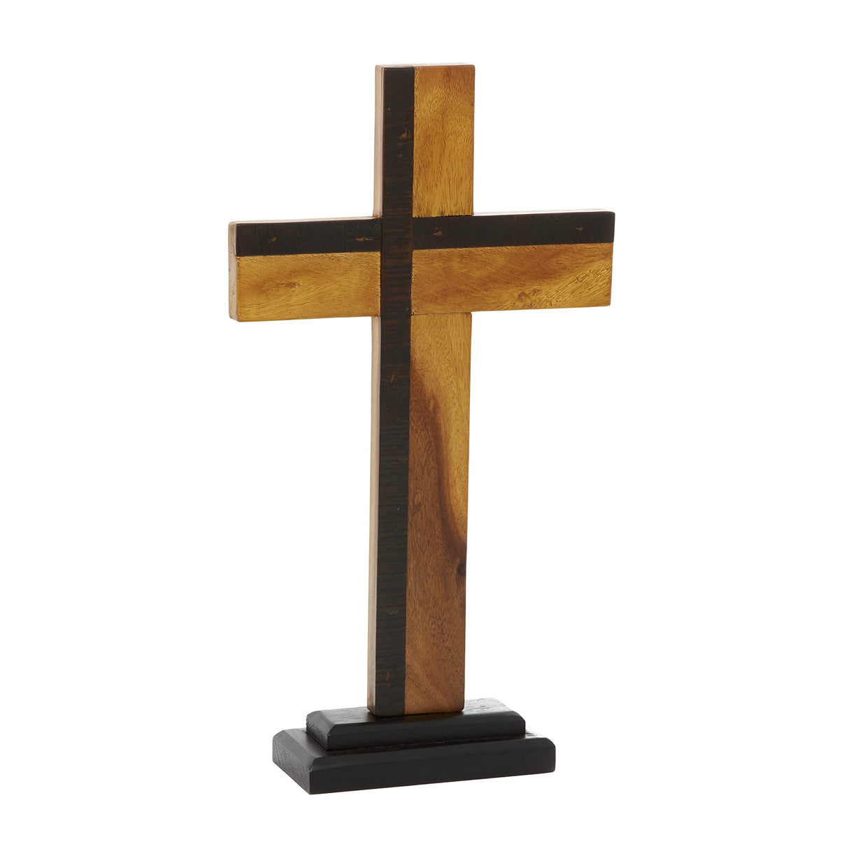 Deco 79 Brown Wood Modern Cross Sculpture, 18 x 10 x 4 Inches Deco 79