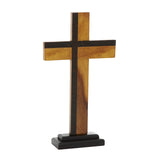 Deco 79 Brown Wood Modern Cross Sculpture, 18 x 10 x 4 Inches Deco 79