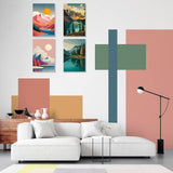 4 Pack Framed Paint by Numbers Kit for Adults Beginner Canvas Painting by Numbers for Adults Landscape Easy Adult Paint by Number Kits with Frame Mountain Watercolor Painting by Number 8x12 Inch obterie