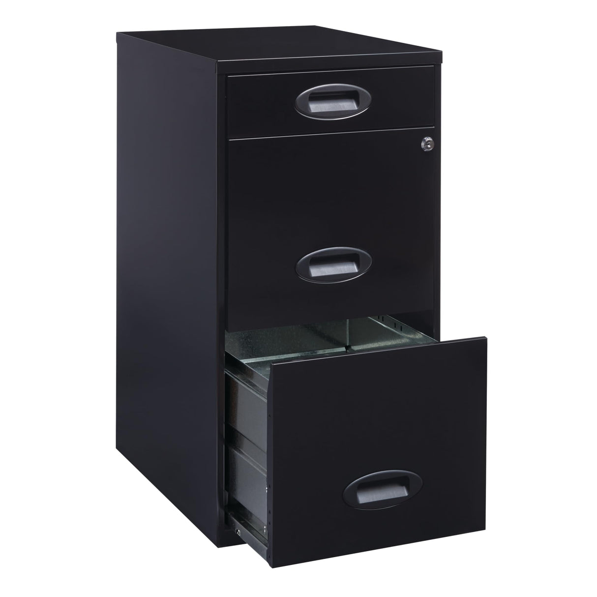 Realspace® SOHO 18"D 3-Drawer Organizer Vertical File Cabinet, Black Realspace