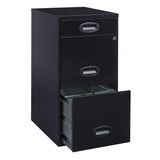 Realspace® SOHO 18"D 3-Drawer Organizer Vertical File Cabinet, Black Realspace