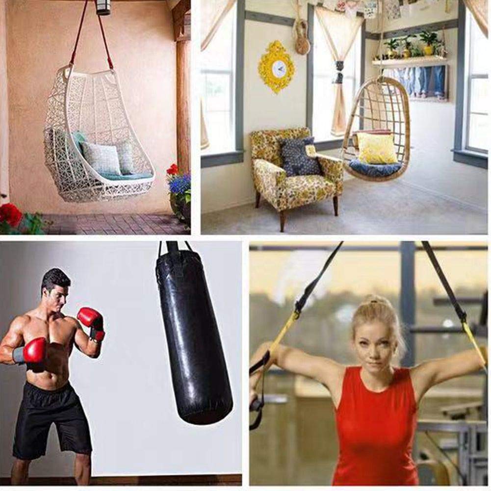 MEICOCO Heavy Bag Hanger, Heavy Bag Spring for Heavy Bag, Punching Bag Hanger Set with Carabiners and Spring for Punching Bags, Hammock up to 450lbs MEICOCO