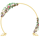 Wokceer Wedding Arch 7.2FT Round Backdrop Stand Gold Metal Circle Backdrop Stand Circle Balloon Arch Stand Frame for Birthday Party Bridal Shower Anniversary Ceremony Candy Tables Celebration Wokceer