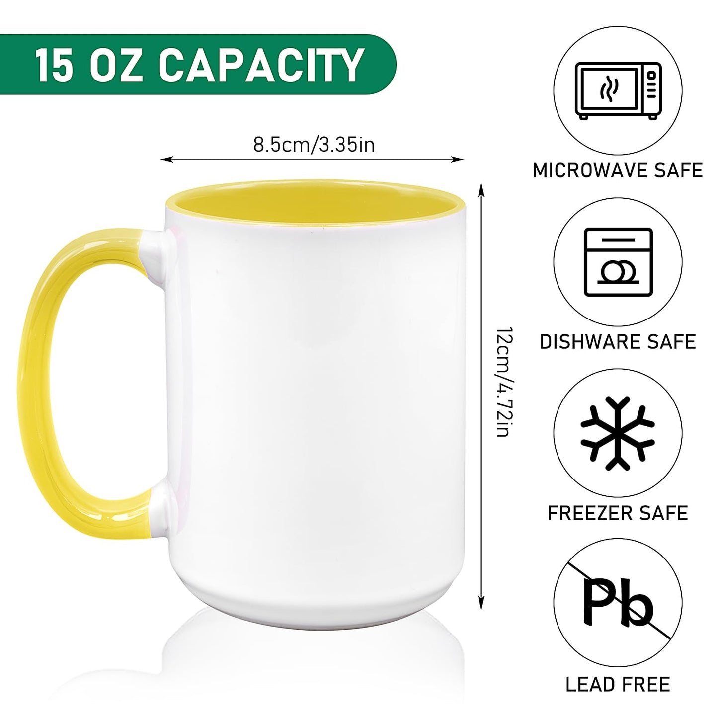 KisSealed 8 Pack Sublimation Mugs Blank,15oz Sublimacion Coffee Mugs Ceramic Cups with Box,Tazas Para Sublimacion,Bulk Mugs for Milk Tea Latte Hot Cocoa,8 Colors