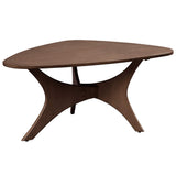 INK+IVY Blaze Triangle Wood Coffee Table Plywood with Wood Veneer Legs, Mid-Century Modern, Easy Assembly, Accent Furniture For Living Room, Minimalist Décor, Brown INK+IVY