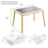 Beright Kids Table, Play Sand Table Indoor Sensory Table, with 3 Storage Bin for Kids, Perfect Choice for Christmas Thanksgiving Gift Beright