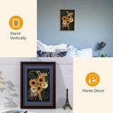 WEBEEDY Paper Quilling Kit DIY Sunflower Paper Filigree Kit with Quilling Strips Tool and Supplies Paper Quilling Set for Beginners Handmade Crafts Modern Room Wall Art Decor Gift,21×27.9cm/8.3×11" WEBEEDY