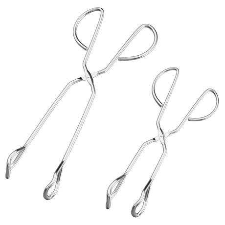 HINMAY Stainless Steel Scissor Tongs 10" and 13" Set, Kitchen Cooking Tongs, Set of 2 HINMAY