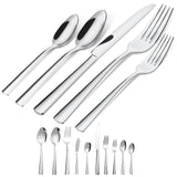 45-Piece Silverware Set Flatware Cutlery Set Service for 8, Durable Stainless Steel Tableware in Ergonomic Design Size and Weight, Kitchen Utensil Sets with Steak Knives, Rust-proof, Dishwasher Safe Brightown