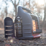 Mr Heater 4000 to 18000 BTU 3 Setting Portable LP Gas Heater Unit with Dual Tank Connection for Indoor and Outdoor Use, Black/Red Mr. Heater