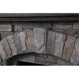 LIVILAND 36" Farmhouse Ceramic Magnesium Oxide Freestanding Electric Fireplace with 4 Flickering Flame Effect Settings, Remote and Touch Control, in Gray Finish LIVILAND