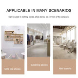 Modern Reception Desk with LED Light Front Counter Commercial Receptionist Table with Lockable Drawer for Home Office Checkout Lobby Beauty Salon(Wood Color - Right) KUKIXKK