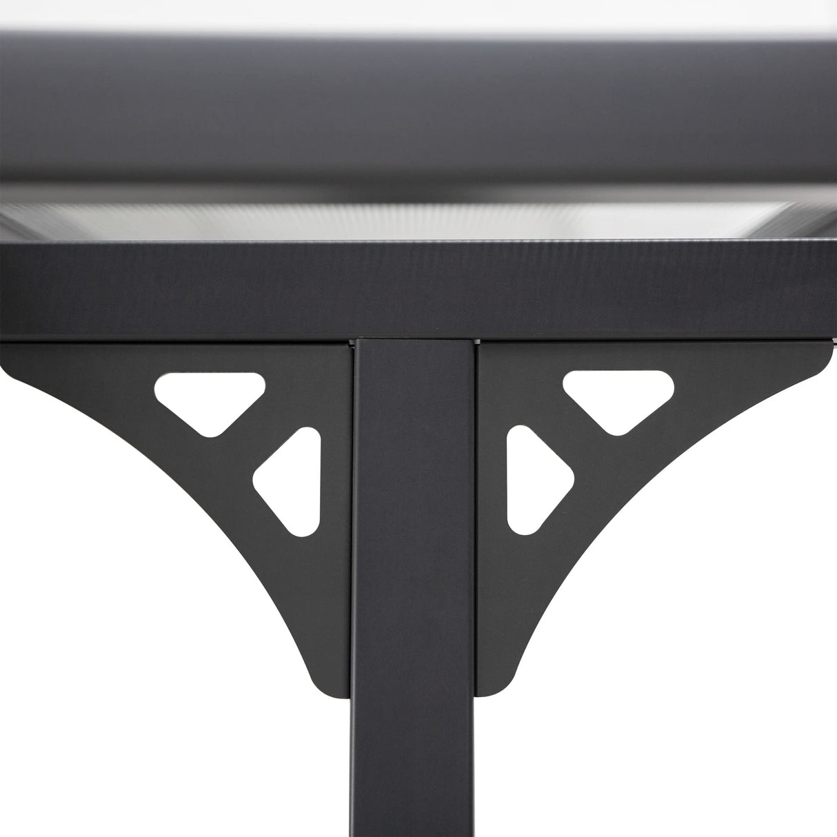 Outsunny 14.5' x 10' Outdoor Polycarbonate Pergola, Transparent UV Blocking Awning, Hardtop Deck Gazebo with Adjustable Posts and Height, Aluminum, Gray Aosom