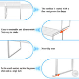 BlisXybion Set of 2 Kitchen Cabinet Organizer Shelf Stackable Sturdy Metal Counter Countertop Pantry Storage Rack BlisXybion