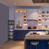 6-Wire Shelving Metal Storage Rack Shelves, Standing Storage Shelf Units for Laundry Bathroom Kitchen Pantry Closet(Black) Soywey