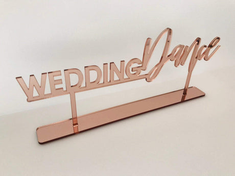 Your Custom Text Here Tabletop Sign Hashtag Personalized Wedding Calligraphy Laser Cut Acrylic Freestanding Sweetheart Table Decorations Desert Sign Party Welcome Wood Tag Home Decor Guestbook Signage FranJohnsonHouse