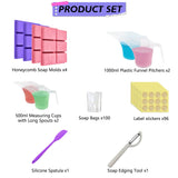 Artcome DIY Soap Making Kit – Molds, Measuring Tools & Packaging for Handmade Soaps - DIY Soap Making Tools for Beginners & Professionals - Ideal for Gift Artcome