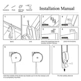 Persilux Blackout Roller Window Shades Zebra Blinds (25" W X 72" H, Dark Grey) Dual Layer Sheer Shades Privacy Light Control for Day and Night Shades for Home and Office, Easy to Install Persilux