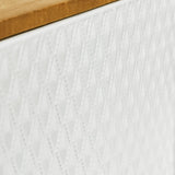 EMAX HOME Farmhouse Style Rectangle Bread Box with Wooden Lid Vertical Spacious Bread Storage Container for Kitchen Countertop White（16.5 * 9 * 6.3 Inches EMAX HOME