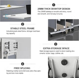 5.3FT Folding Conference Table with Lockable Wheels-Mobile Conference Room Table Foldable Meeting Table for Office Home Classroom Seminar Rooms-Durable,Seats 2-10 People,Space-Saving Design(6PACK) bbyekctc