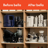 Bella 10"x 20" Ceramic Fold-n-Store Dual Temp Griddle, Fits-anywhere Kitchenware, EverGood Ceramic Nonstick Coating, 2 Temperature Zones up to 400°F, Dishwasher Safe Drip Tray, 1500 Watt, Oatmilk BELLA