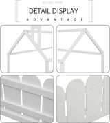 Twin Floor Bed with Fence Rails by Harper & Bright Designs - White Montessori House Bed for Kids Harper & Bright Designs