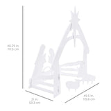Best Choice Products 4ft Outdoor Nativity Scene, Weather-Resistant Decor, Christmas Holy Family Yard Decoration, Water-Resistant PVC - White Best Choice Products