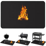 Dewfoam 63 x 36 Inch Under Grill Mats for Outdoor Grill, Fireproof Deck and Patio Protector Mat, Double-Sided Waterproof Oil-Proof Fire Blanket BBQ Mat, Grill Floor Pads Fire Pit Mat Fireplace Mat Dewfoam