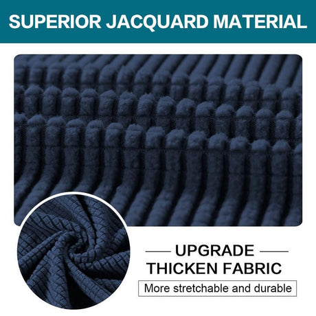 Turquoize 3 Piece Sofa Covers for 2 Cushion Couch Sofa Slipcover Soft Couch Cover for Dogs-Washable Sofa Furniture Covers with 2 Individual Cushion Covers, Thick Jacquard Fabric (Loveseat, Navy) Turquoize