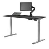 Desky Single Sit Stand Desk - Adjustable Standing Desk - Ergonomic Sit & Stand Up Desk - 71x29.5" Electric Standing Desk - Adjustable Height Table - Sit to Stand Desk - Height Adjustable Desk, Black Desky