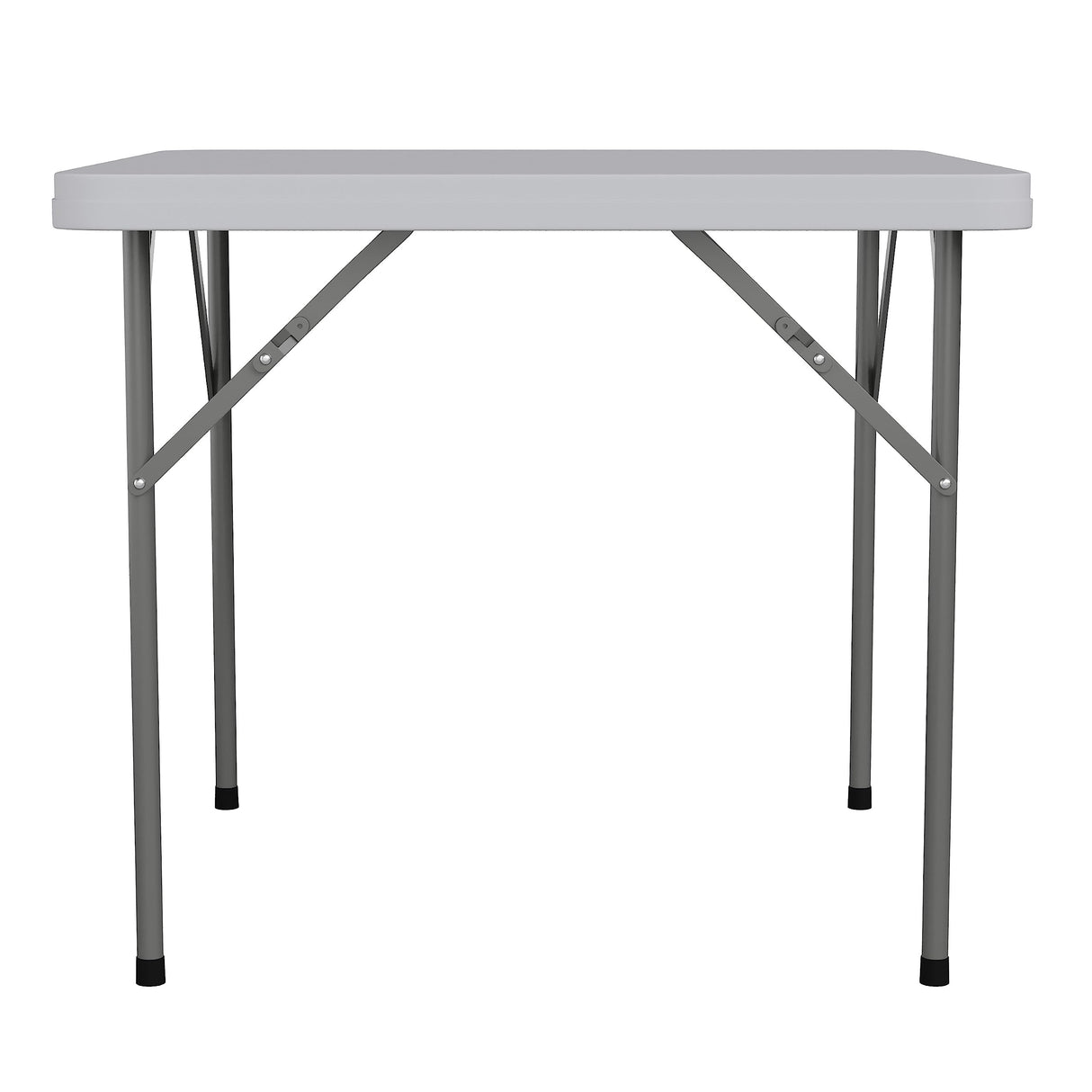 Flash Furniture Elon 2.85' Square Plastic Folding Event Table for Indoor/Outdoor Events, Portable Banquet Table with Locking Legs, White Flash Furniture