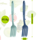 Mixweer 2 Pcs Silicone Flexible Fork 11.6 Inch Silicone Heat Resistant Cooking Fork Large Kitchen Non Stick Spork Ultimate for Mix Ingredients, Mash Food, Whisk Eggs, Baking(Blue Series) Mixweer