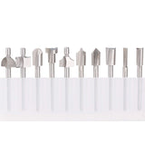 SPTA 10Pc HSS Router Carbide Engraving Bits & 10Pcs Router Bit 1/8"(3mm) Shank for Rotary Tools for DIY Woodworking, Carving, Engraving, Drilling SPTA
