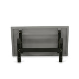 East West Furniture V697GA650-9 9 Piece Modern Dining Table Set Includes a Rectangle Wooden Table with V-Legs and 8 Dark Gotham Linen Fabric Upholstered Chairs, 40x72 Inch, Multi-Color East West Furniture