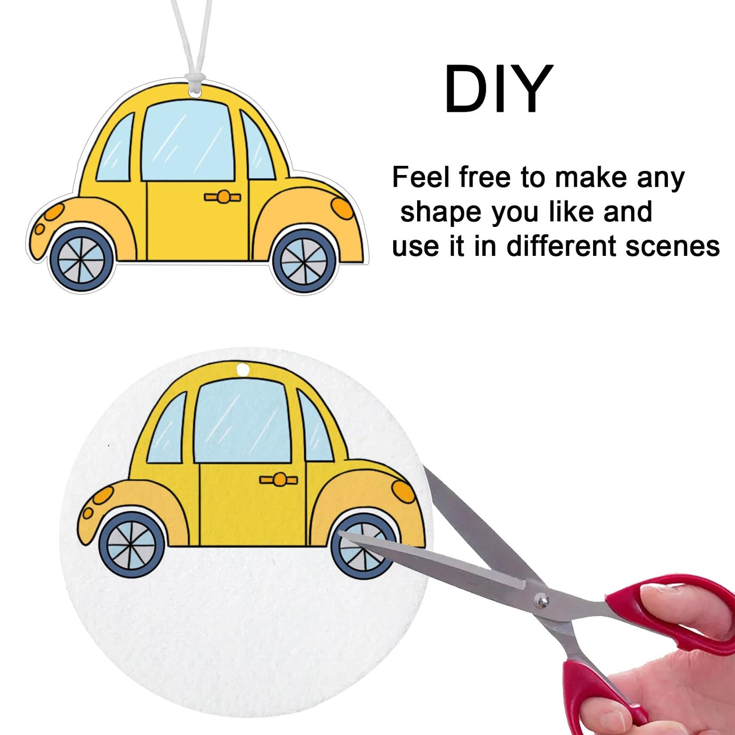 100 pcs sublimation air fresheners blanks Sublimation Blanks Products DIY Air Freshener for Car and Home Hanging Decoration Sublimation car freshener blanks (round))