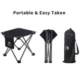 Opliy Camping Stool 2 Pack,13 Inch Portable Folding Stool for Outdoor Gardening and Beach Hiking Fishing,Foot Stool with Carry Bag (Black) Opliy
