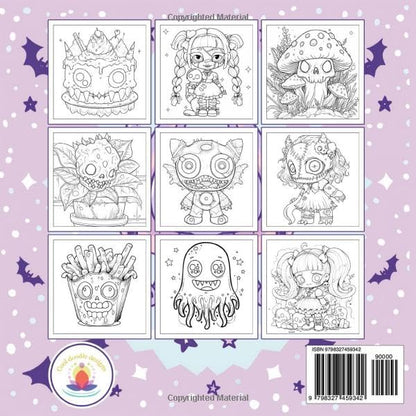 Creepy Cutie: Coloring Book for Adults and Teens Featuring Kimokawaii and Gothic inspired Creepy and Cute Creatures and Foods