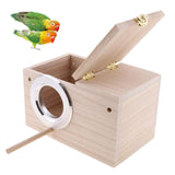 Parakeet Nesting Box, Bird Nest Breeding Box Cage Wood House for Finch Lovebirds Cockatiel Budgie Conure Parrot, 8'' X 5'' X 5'' Tfwadmx