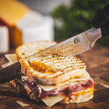 Pure Generation 8" Carving Knife - Brisket Knife, Razor Sharp German Steel BBQ Meat Slicing Knife for Turkey, Ham & Fruit with Ergonomic Handle Pure Generation