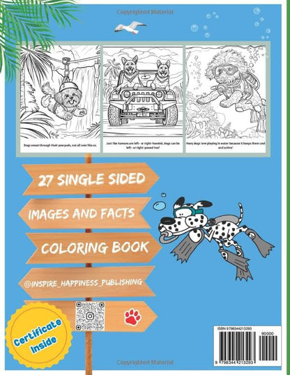 DOG FACTS ADVENTURE COLORING BOOK: EDUCATIONAL DOG COLORING BOOK