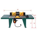 Electric Benchtop Router Table Wood Working Craftsman Tool Heavy Duty Steel Stands Woodworking Bench Bakelite Milled Table Aluminum Strong Structure CuisinSmart