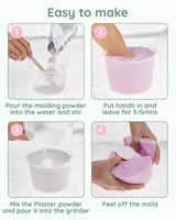 Lilian&Gema Baby Casting Kit Hands and Feet, Newborn Keepsake Foot Hand Mold Kit, Plaster Hand Mold Casting Kit for Babies 0-6 Months, Perfect for First Birthday, New Mom Baby Christmas Gift Lilian&Gema