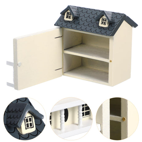 Toyvian Mini DIY Model Wooden Dollhouse kit Christmas Village Houses Toy House House Kit 3D Miniature Dollhouse Kit Toyvian