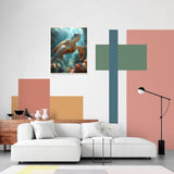 Sea Turtle Paint by Numbers Kit for Adults Beginner Animal Oil Painting Kit Adult Paint by Number Kits on Canvas DIY Painting for Beginners Art by Numbers Turtle for Gifts Home Wall Decor 16x20 Inch obterie