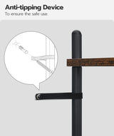 HOOBRO Over The Toilet Storage, 3-Tier Over Toilet Bathroom Organizer, Freestanding Above Toilet Shelf with Adjustable Feet, Space Saving, Easy to Assembly, Rustic Brown and Black BF63TS01 HOOBRO